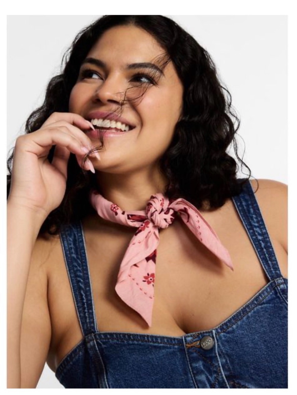 New x Kacey Musgraves Square Scarf 24” Pink Cotton Western Cowgirl Necktie